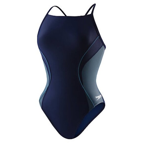 ✅ NWT SPEEDO PowerFLEX Revolve Splice Energy Back NAVY - Adult SIZE 12 - Picture 1 of 7
